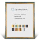 Massivholz-Bilderrahmen ELSASS Blau-Gold 50x70 cm mit 1mm...