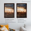 Massivholz-Bilderrahmen ARRAN Dunkelbraun verwittert 30x45 cm mit 1mm Acrylglas Antireflex