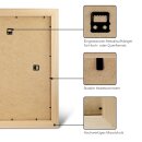 Massivholz-Bilderrahmen ATTIKA Braun-Beige 45x60 cm mit 1mm Acrylglas Antireflex