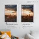 Massivholz-Bilderrahmen ATTIKA Braun-Beige 45x60 cm mit 1mm Acrylglas Antireflex