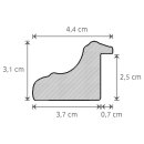 Massivholz-Bilderrahmen ATTIKA Braun-Beige 45x60 cm mit 1mm Acrylglas Antireflex