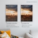 Aluminium-Bilderrahmen ALASKA Champagner 20x60 cm mit 1mm Acrylglas Antireflex