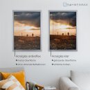 Massivholz-Bilderrahmen DAUPHINE Silber Matt 40 x 40 cm mit 1mm Acrylglas klar