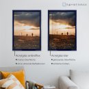 Massivholz-Bilderrahmen DAUPHINE Dunkelblau 30x40 cm mit 1mm Acrylglas Antireflex