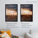 Massivholz-Bilderrahmen DAUPHINE Schwarz Matt 70x90 cm mit 1mm Acrylglas Antireflex