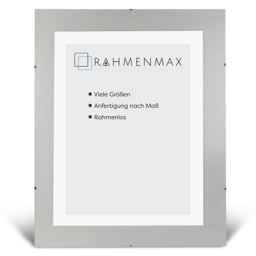 Rahmenloser Bildhalter DAKOTA Acrylglas 2mm Antireflex 50x50 cm