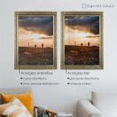 Massivholz-Bilderrahmen ANDROS Silber Vintage 30x40 cm Acrylglas 1mm Antireflex