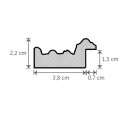 Massivholz-Bilderrahmen ANDROS Silber Vintage 30x40 cm Acrylglas 1mm Antireflex