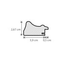MDF-Bilderrahmen NEAPEL Wei&szlig; gemasert 20x30 cm mit 1mm Acrylglas klar